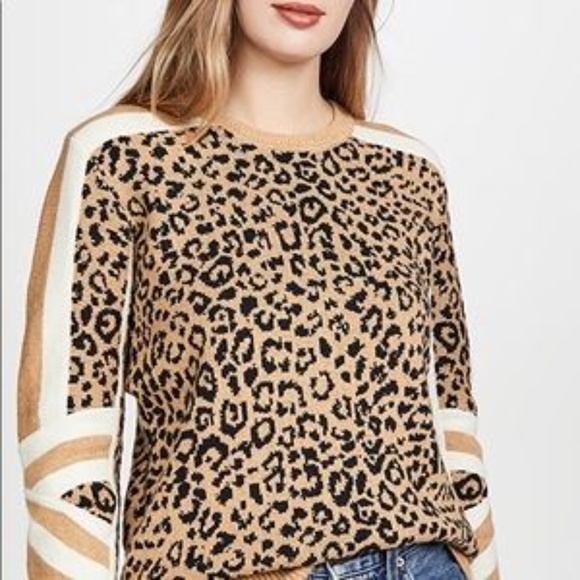 Current/Elliott Duvall Leopard Animal Print Sweater - Picture 7 of 12